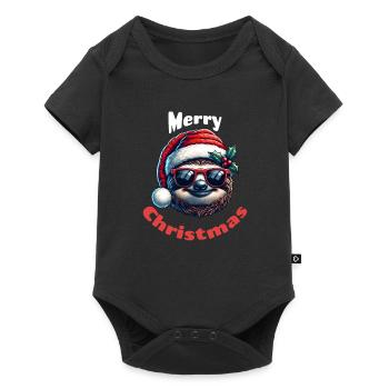Noël paresseux Joyeux Noël - Body à manches courtes Premium Bébé - noir - Devant