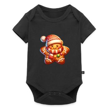 Chapeau de Père Noël en pain d’épices - Body à manches courtes Premium Bébé - noir - Devant