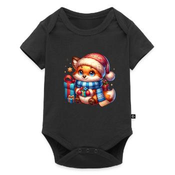 Fox Christmas - Baby Premium short-sleeve bodysuit - black - Front