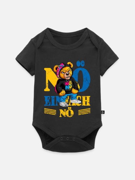 Grummelige Bär - Baby Premium Kurzarmbody - Schwarz