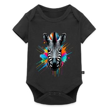 Zebra - Baby Premium short-sleeve bodysuit - black - Front