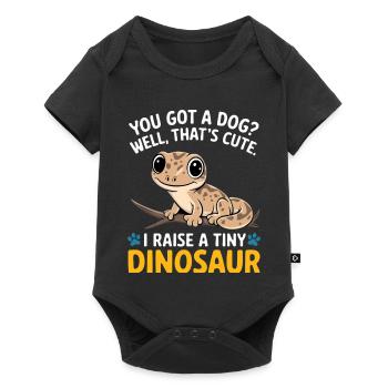 Funny Tiny Dinosaur Lizard - Baby Premium short-sleeve bodysuit - black - Front