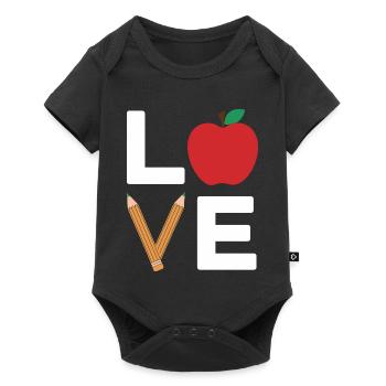 Typographie de l’Apple Pencil d’amour - Body à manches courtes Premium Bébé - noir - Devant