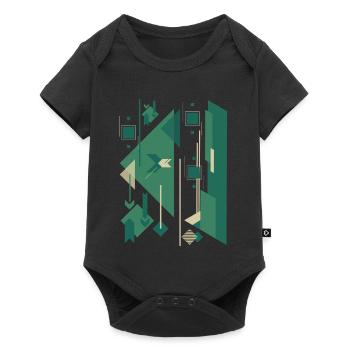 Figure gomtrique abstraite - Body à manches courtes Premium Bébé - noir - Devant