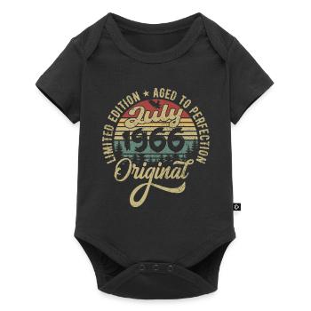 Birthday July 1966 July 1966 July 1966 - Baby Premium short-sleeve bodysuit - black - Front