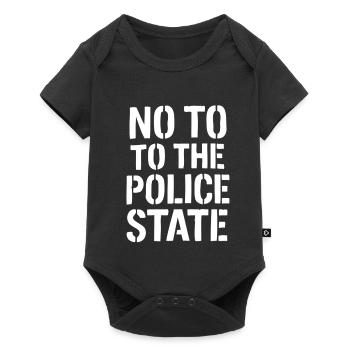 NON À L’ÉTAT POLICIER - Body à manches courtes Premium Bébé - noir - Devant