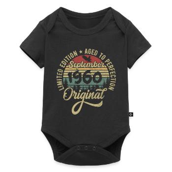 65th birthday September 1960 - 65 years old - Baby Premium short-sleeve bodysuit - black - Front