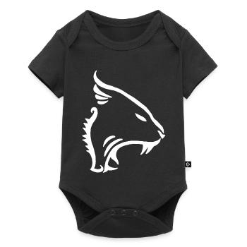 White Minimalist Lion - Baby Premium short-sleeve bodysuit - black - Front