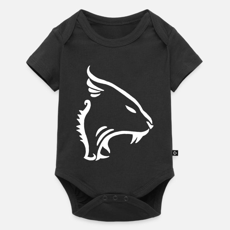 Lion minimaliste blanc - Body à manches courtes Premium Bébé - noir
