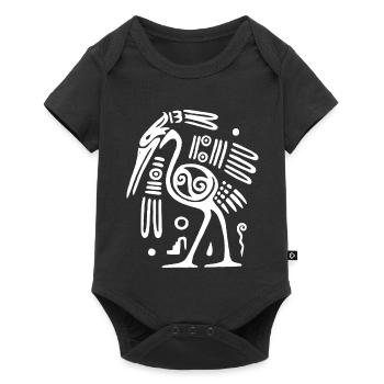 White totem bird - Baby Premium short-sleeve bodysuit - black - Front