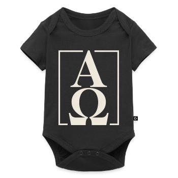 Symbole chrétien Alpha Omega Foi Espérance - Body à manches courtes Premium Bébé - noir - Devant