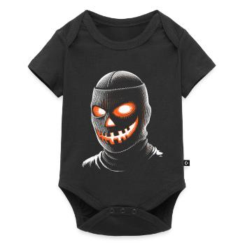 Halloween citrouille zombie monstre - Body à manches courtes Premium Bébé - noir - Devant