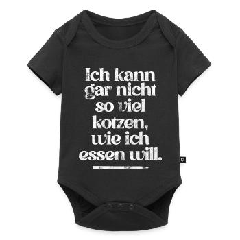 JE NE PEUX PAS VOMIR AUTANT QUE JE MANGE... - Body à manches courtes Premium Bébé - noir - Devant