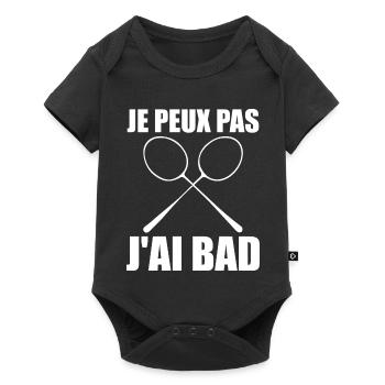 I Can't I Have Bad Gift Player Men Badminton - Baby Premium short-sleeve bodysuit - black - Front