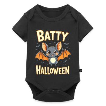Bat Costume Batty Halloween Cute - Baby Premium short-sleeve bodysuit - black - Front