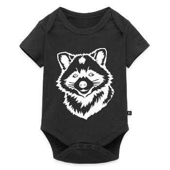 Raccoon T-shirt Gift - Baby Premium short-sleeve bodysuit - black - Front