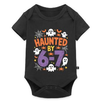 Hanté par 6-7 Halloween Math Pun Design - Body à manches courtes Premium Bébé - noir - Devant