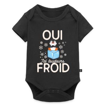 Gefrorener Pinguin immer kalt - Baby Premium Kurzarmbody - Schwarz - Vorne