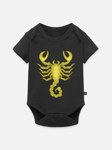 Sternzeichen Skorpion - Baby Premium Kurzarmbody - Schwarz