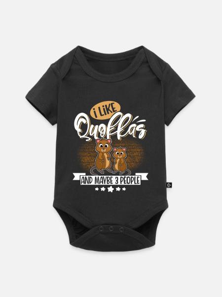Quokka - Baby Premium Kurzarmbody - Schwarz
