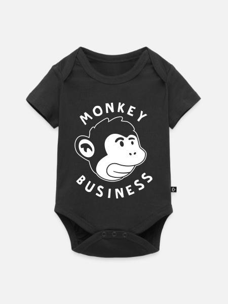 Monkey Business – Affenstarkes Graffiti Jungle - Baby Premium Kurzarmbody - Schwarz
