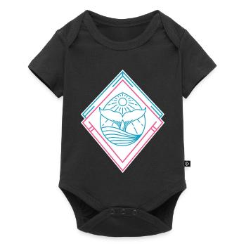 Whale Geometric Shapes – Trendy Hipster Design - Baby Premium short-sleeve bodysuit - black - Front