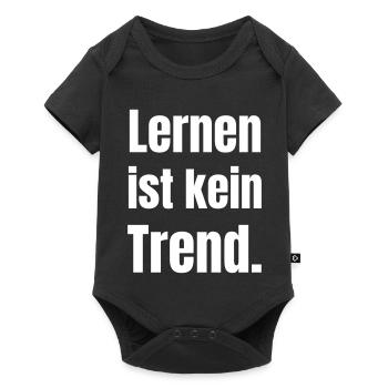 Learning is not a trend Typo - Baby Premium short-sleeve bodysuit - black - Front