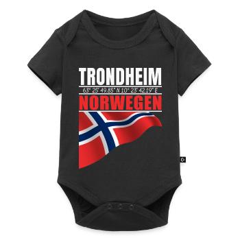Trondheim - Baby Premium short-sleeve bodysuit - black - Front