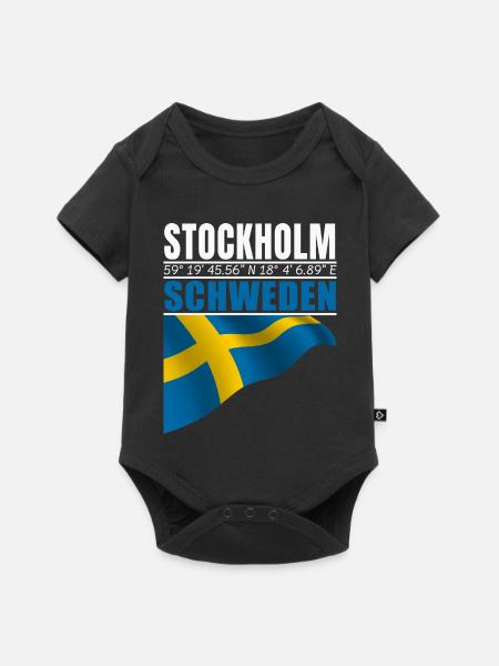 Stockholm - Baby Premium Kurzarmbody - Schwarz