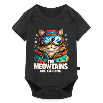Snowboard Ski Geschenk Herren Damen Kinder Lustig - Baby Premium Kurzarmbody - Schwarz - Vorne