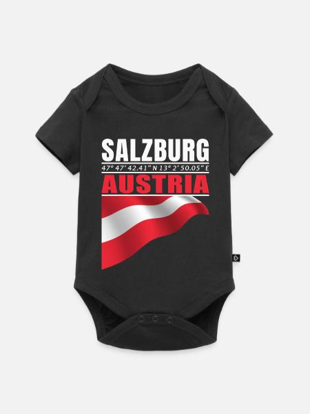 Salzburg - Baby Premium Kurzarmbody - Schwarz