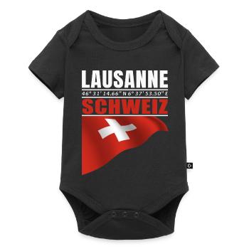 Lausanne - Body à manches courtes Premium Bébé - noir - Devant