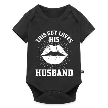 This guy loves his husband - Baby Premium short-sleeve bodysuit - black - Front