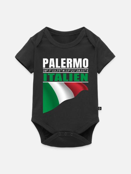 Palermo - Baby Premium Kurzarmbody - Schwarz