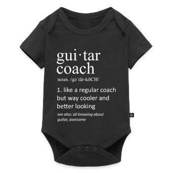 Définition d’un coach de guitare drôle : professeur de musique - Body à manches courtes Premium Bébé - noir - Devant