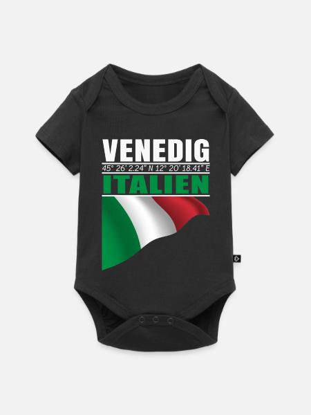 Venedig - Baby Premium Kurzarmbody - Schwarz