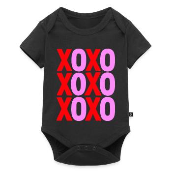 XOXO Love Typography Minimal Design - Baby Premium short-sleeve bodysuit - black - Front