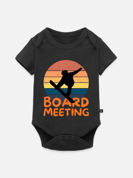 Snowboarding Board Meeting - Baby Premium Kurzarmbody - Schwarz