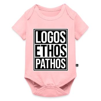 Logos Ethos Pathos Rhétorique Étudiant en Philosophie - Body à manches courtes Premium Bébé - rose - Devant