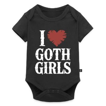I Love Goth Girls - Baby Premium short-sleeve bodysuit - black - Front