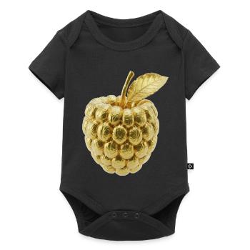 Golden Raspberry Motif - Baby Premium short-sleeve bodysuit - black - Front