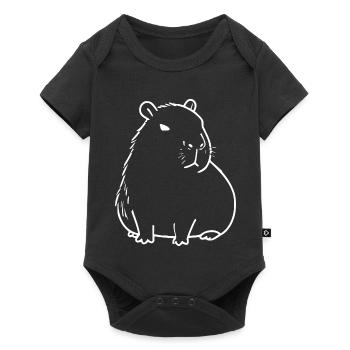 Capybara capybara blanc - Body à manches courtes Premium Bébé - noir - Devant