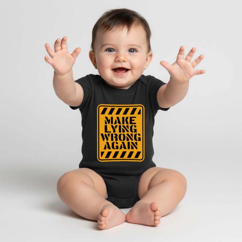 Make Lying Wrong Again Political Statement Logo Baby Premium short-sleeve bodysuit