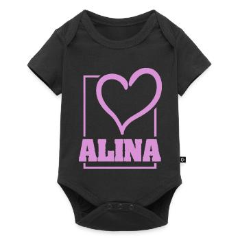 Cadeau pour Alina - Body à manches courtes Premium Bébé - noir - Devant