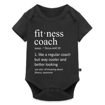Fitness Heartbeat Gym Workout Pulse Design - Baby Premium short-sleeve bodysuit - black - Front