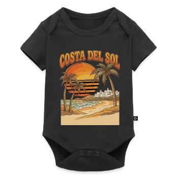 Costa Del Sol Urlaub Spanien - Baby Premium Kurzarmbody - Schwarz - Vorne