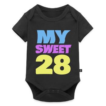 28 - Baby Premium Kurzarmbody - Schwarz - Vorne