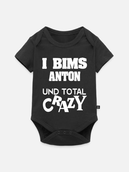 Crazy Anton - Baby Premium Kurzarmbody - Schwarz