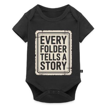 Every Folder Tells a Story - Baby Premium short-sleeve bodysuit - black - Front