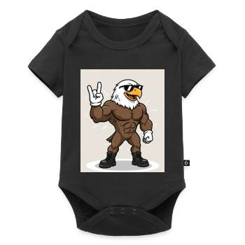 Fort & Cool – Style de Pouvoir Animal - Body à manches courtes Premium Bébé - noir - Devant